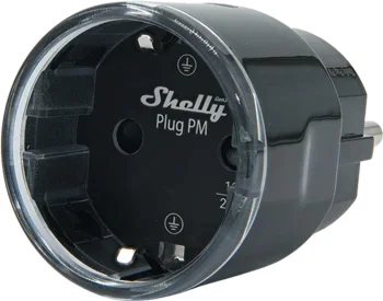 Shelly Plug PM Gen3 Matter 13A Smart Socket, Black