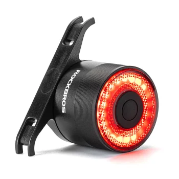 Rockbros Q3 Rear Bike Light with Smart Stop System, Black