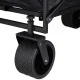 Luaro Folding Transport Wagon with Seat and Backrest, Black