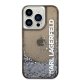 Karl Lagerfeld iPhone 14 Pro Liquid Glitter MagSafe vāciņš melns