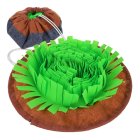 Purlov Snuffle Mat for Dogs Educational Puzzle Toy 48x48 cm, brown green