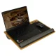 Wooden Lap Desk with Cushion, Portable Laptop Stand for Bed with Mouse Pad