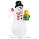 Inflatable Snowman Ruhhy 22625 with LED Projector Lights, 155 cm