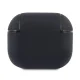 BMW Genuine Leather Silver Logo Case for AirPods 3, Navy Blue