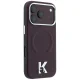 Karl Lagerfeld Grained Embossed Ring & Kameo Logo MagSafe Case for iPhone 18 Pro / 17 Pro - Burgundy