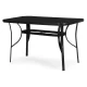 MultiGarden Garden Table 140x80 cm, Tempered Glass, Black