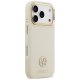Guess iPhone 17 Pro Case Grained Strass Logo MagSafe, Beige