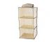 Hanging Closet Organizer with 3 Shelves, 60cm, Beige