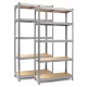 Humberg HR-810 Metal Shelving Unit Set of 2, 150x75x30 cm