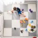 Foam puzzle mat white and gray 60 x cm 9 pcs
