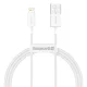 USB to Lightning Cable Baseus CALYS-A02 2.4A 1m White