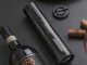 Electric Corkscrew Including Foil Cutter, Wine Pourer and Stopper / Wine Opener Accessory Set, Black