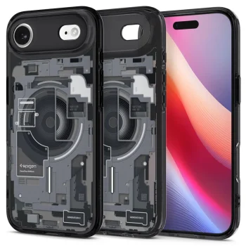 Dėklas Spigen Ultra Hybrid Mag Zero One skirtas Apple iPhone 17 Air ir iPhone 17 su MagSafe, juodas