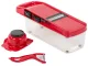 Vegetable Slicer and Grater Set 6-in-1 with Container, Red