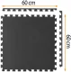 Neo-Sport Puzzle Mat for Yoga Fitness Gym 60x60x1cm, Set of 6 Pcs., Black