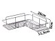 Corner Bathroom Shelf with Hooks, No Drilling, Black