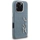 Karl Lagerfeld Signature Denim Case for iPhone 16 Pro Max, Blue