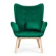 Sofotel Norse Lounge Chair with Footstool, Dark Green