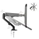 Maclean MC-860N Monitor Desk Mount with Gas Spring, 13\"-27\", 8 kg, Black