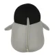 2-in-1 Travel Pillow and Soft Toy Penguin, Grey