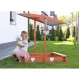 Iso Trade Folding Wooden Sandbox with Canopy, 118x118 cm
