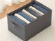 Clothing Drawer Organizer for Pants, Jeans and Underwear, 9-Slot Closet Storage, Gray