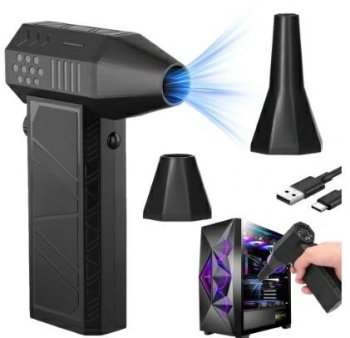 Compact Cordless Leaf Blower for Home and Garden, black