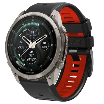 Tech-Protect Iconband Pro strap for Garmin Fenix (51 mm), black and red