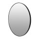 ModernHome 60 cm Round Wall Mirror with Aluminum Frame, Black