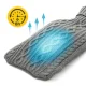 4FIZJO Rubber Hot Water Bottle in Knitted Cover 2L, Dark Grey