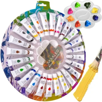 Maaleo Acrylic Paint Set 24 x 12 ml with Palette