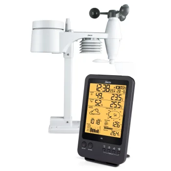 Alecto WS-4700 Weather Station with Wireless 6-in-1 Sensor, Black