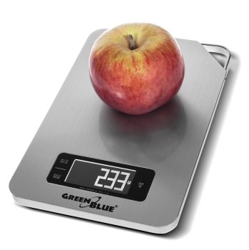 GreenBlue GB170 Digital Kitchen Scale with Timer, 5kg/1g