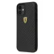 Ferrari iPhone 12 mini Case On Track Real Carbon, Black
