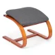 Modernhome Rocking Chair with Footrest, Grey/Walnut