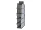 5-Shelf Hanging Closet Organizer for Wardrobe Storage 70 cm, Grey