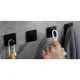 Ruhhy Self-Adhesive Towel Hook Set, 4 pcs, Black