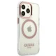 Apple iPhone 13 Pro 6.1\'\' Guess Metal Outline Magsafe Case Cover, Pink