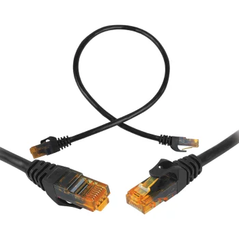 LTC CAT6e UTP RJ45 Network Patch Cord Cable 0.5m, Black