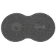 Purlov 00024088 Double Pet Bowl Mat, Grey