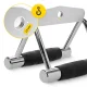 4FIZJO Double Triangular Cable Attachment Handle, Silver/Black