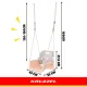 3-in-1 Baby and Toddler Swing Seat Kruzzel 30kg, Grey-Beige