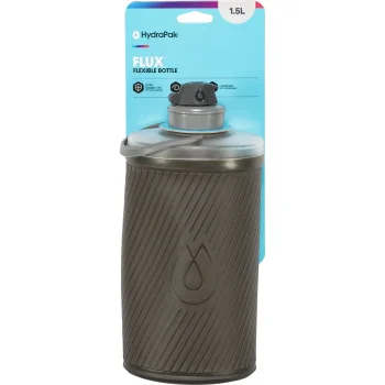 HydraPak Flux 1.5L Foldable Water Bottle, Grey