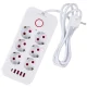 Maclean MCE389 W Power Strip, 6 Sockets, 4x USB-A, 1x USB-C, 1.5m, White