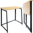 Ruhhy 26116 Folding Desk, Industrial Wooden Computer Table for Home Office