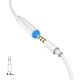 Dudao Converter Adapter from Apple Lightning to Minijack AUX 3.5mm Audio Cable, white - аудио адаптер