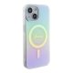 Apple iPhone 15 6.1\'\' Guess IML Iridescent MagSafe Case Cover (GUHMP15SHITSQ), Turquoise | Чехол Кейс...
