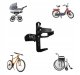 Ūdens Pudeļu Kausu Turētājs uz Velosipēda Stūres, Melns | Bicycle Handlebar Water Bottle Bracket Holder