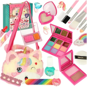 Kids Makeup Set with Unicorn Bag, 21 Pieces