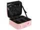 Travel Makeup Organizer Case with Adjustable Dividers, Pink